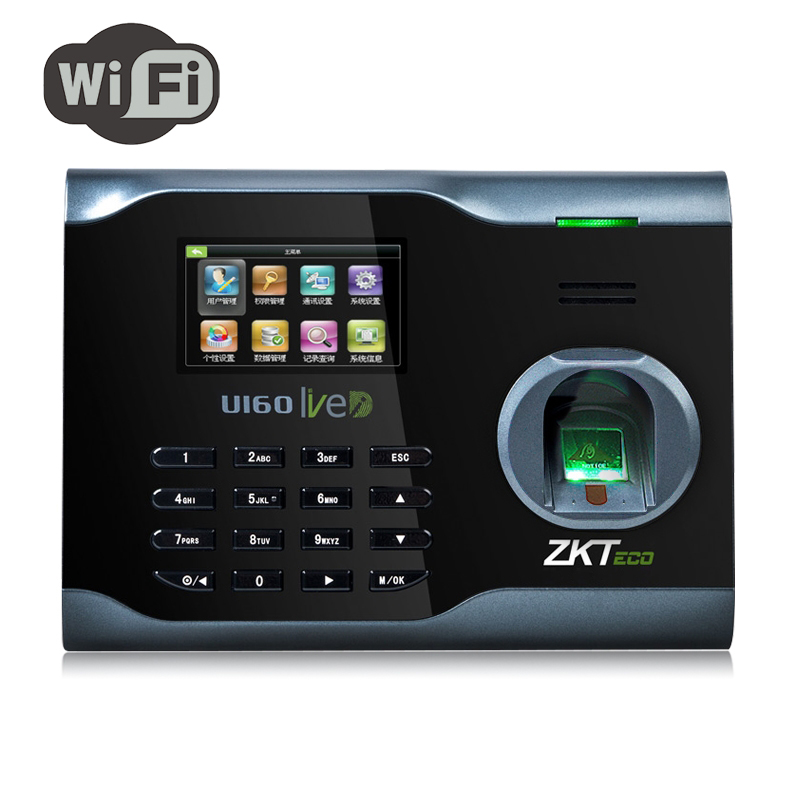Zkteco u160 wifi Anwesenheit Finger abdruck Zeit Anwesenheit integrierte Wi-Fi Echtzeit Finger abdruck Zeit rekorder rj45 3000 Benutzer