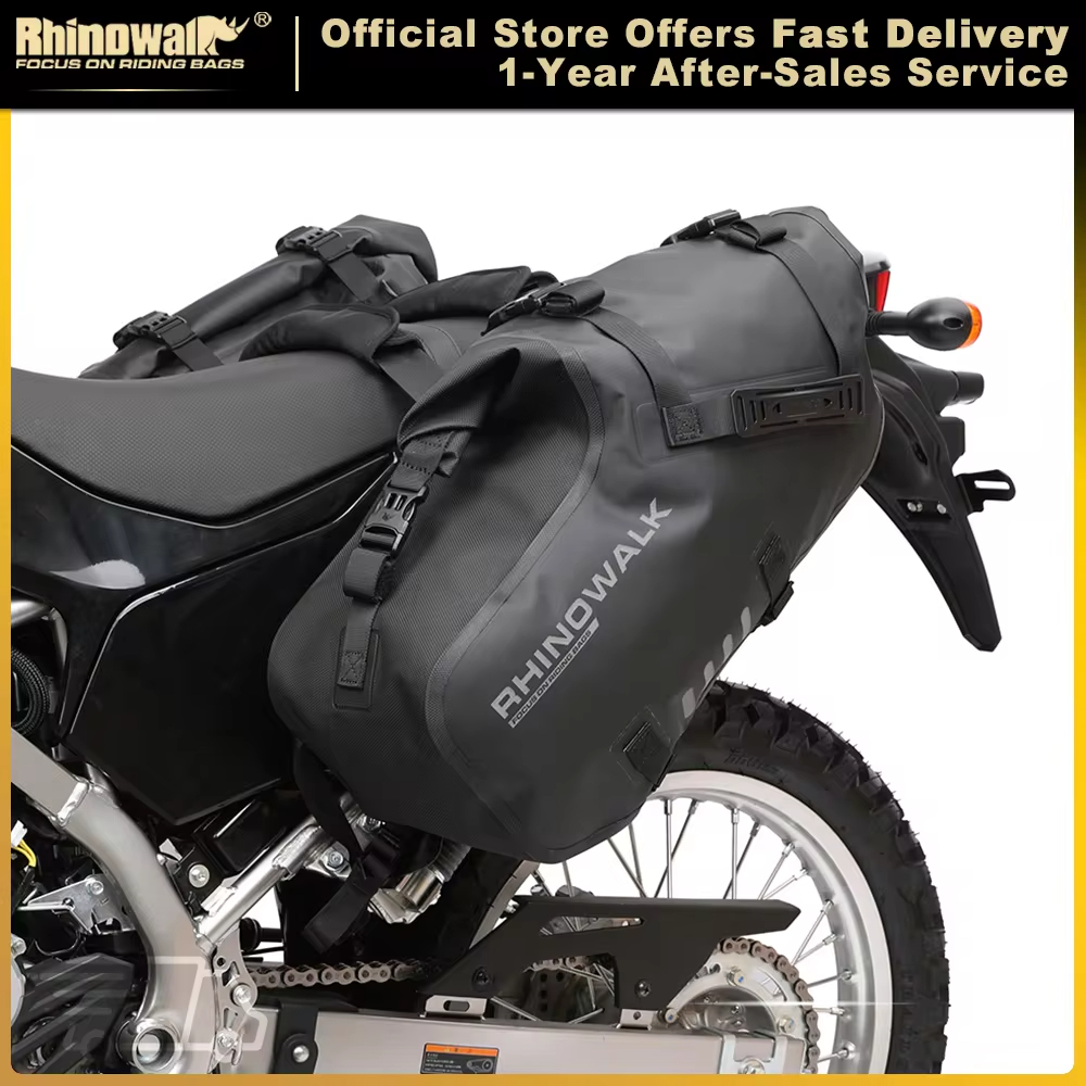 Torba motocyklowa Rhinowalk 100% wodoodporna 18L/28L/48L o dużej pojemności 2 szt. uniwersalne dopasowanie torba motocyklowa torba podsiodłowa torby boczne