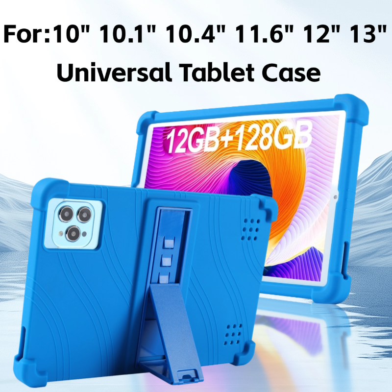 Dla 10 "10.1" 10.4 "11.6" 12 "13" uniwersalny futerał na tablet Super odporny na wstrząsy miękki silikonowy futerał ochronny pokrywa stojaka (25 cm * 16 cm)