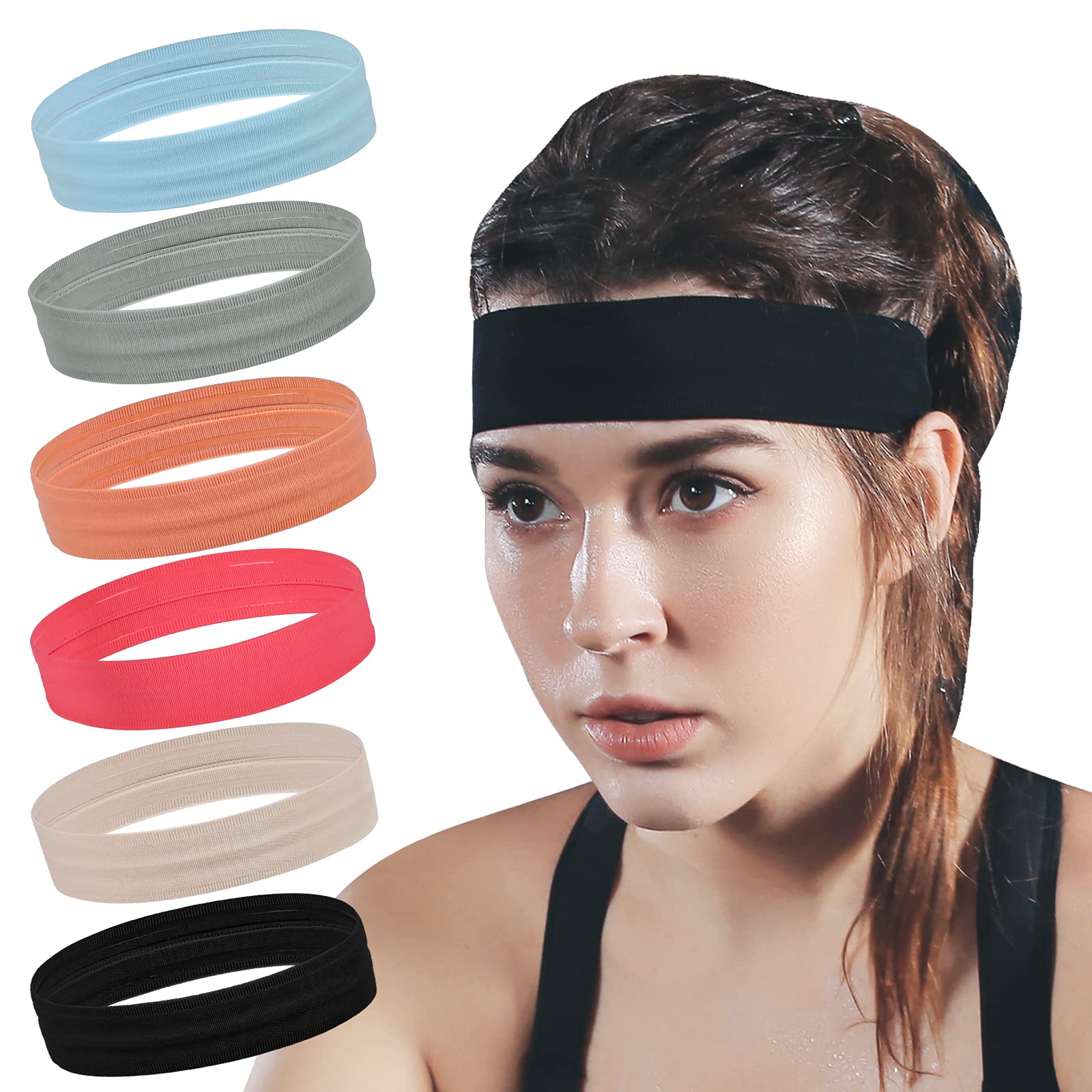 Eenvoudige Sport Snel Droog Vrouwen Hoofdbanden Voor Vrouwen Yoga Non Slip Verstelbare Running Hoofdband Mannen Hoofddeksels Bandeaux Femmes