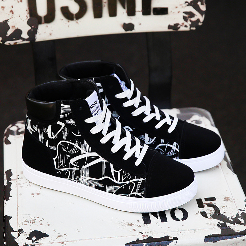 Neue männer high top Leinwand Schuhe Outdoor-Mode zu Fuß Turnschuhe Männlichen Lässig Vulkanisierte Schuhe Student Anti slip Tenis sport schuhe