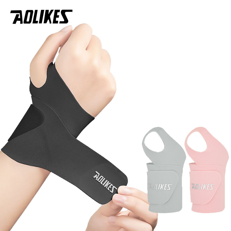 Aolikes สายรัดข้อมือแบบบางและนุ่มพิเศษสำหรับผู้ชายและผู้หญิงสายรัดข้อมือปรับได้สำหรับบาสเก็ตบอลเทนนิสแบดมินตัน