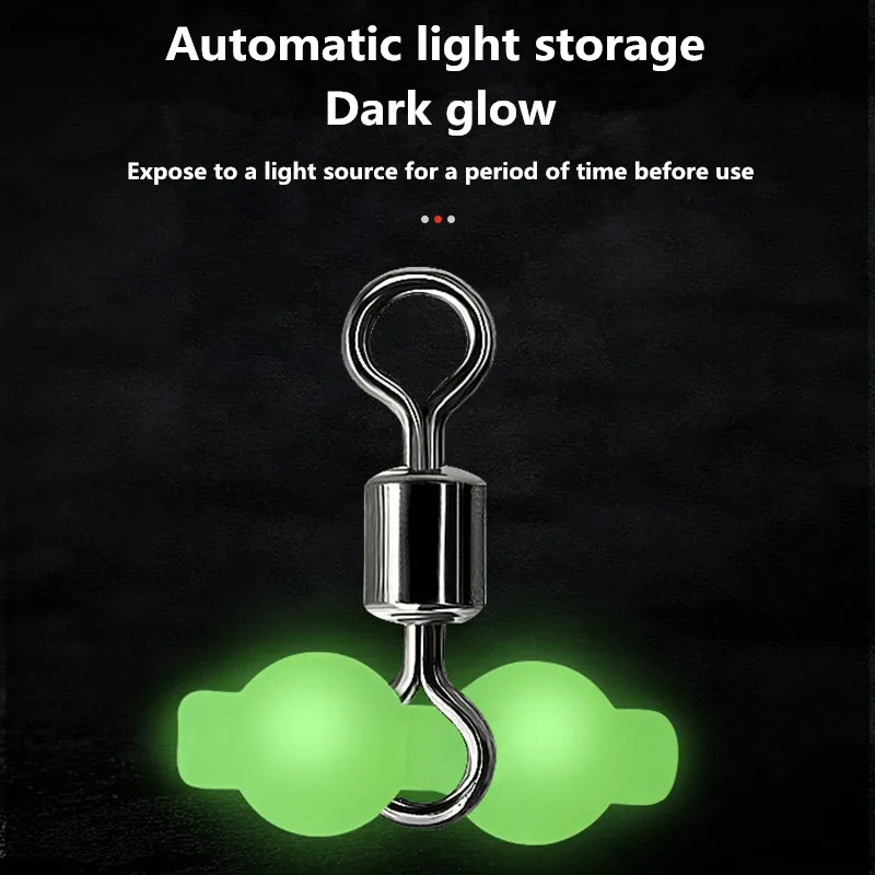 100 Glowing Gourds, Rotating Rings, Fishing Line Connectors, Adapters, Fishing Rings, Fishing Accessories, Tools, Outdoor