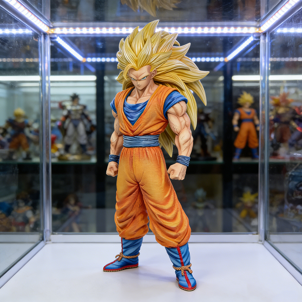 Фигурка аниме-персонажа Dragon Ball: Супер Сайян 3 Гоку, 31,5 см/12,4 дюйма, ПВХ-статуэтка, настольное украшение, коллекционная модель, игрушка, подарок