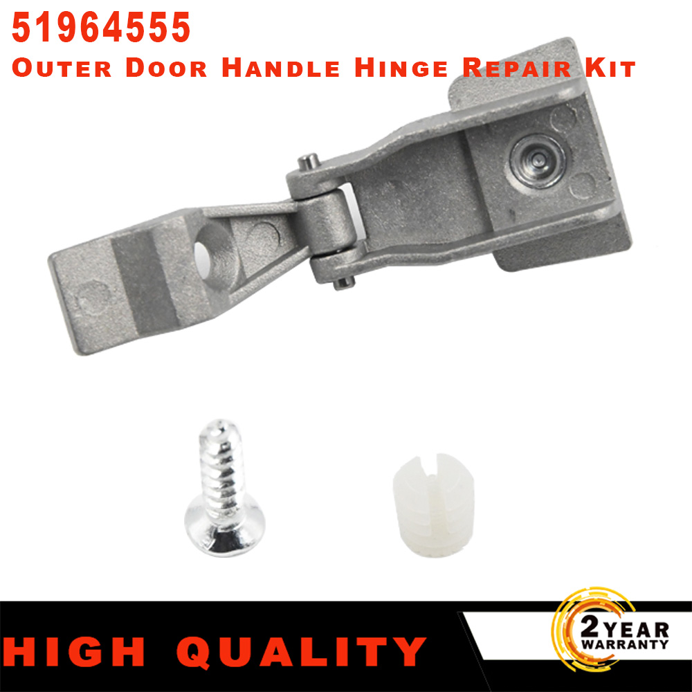 Nuovo 51964555 1 Set Auto In Metallo Cromato Maniglia Esterna Cerniera Kit di Riparazione OS/NS Per FIAT 500 Facile Installazione Accessori Auto
