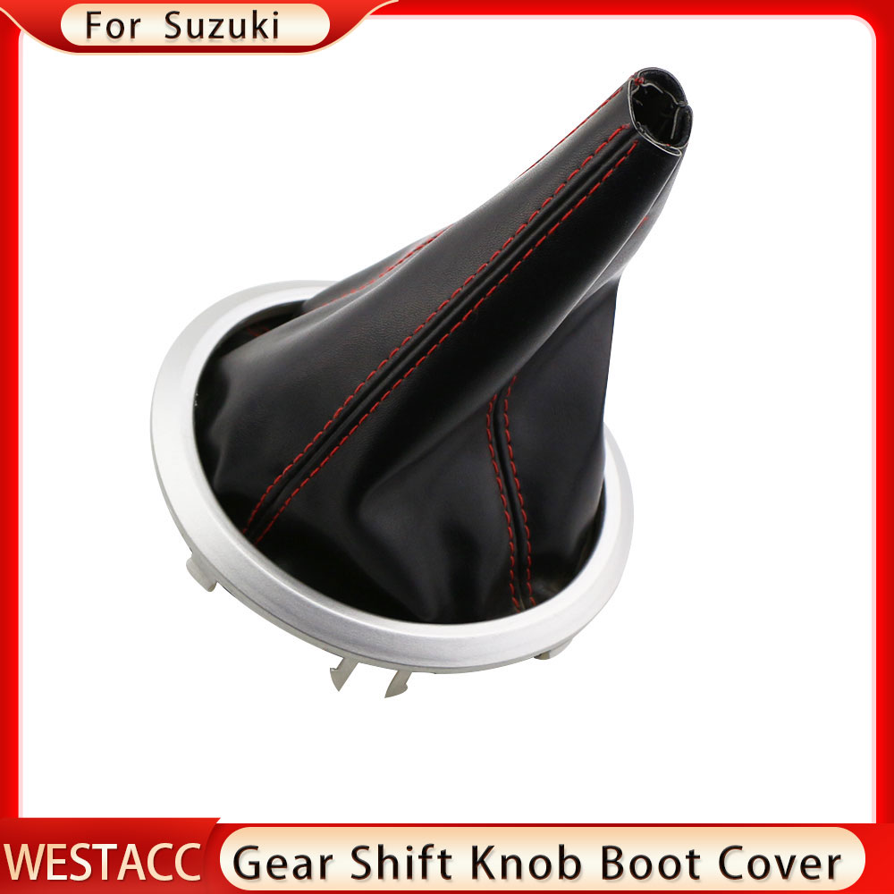 เกียร์รถเกียร์ Shift Knob Boot Gaiter ฝุ่นสําหรับ Suzuki Swift SX4 Alto MK2 2005 2006 2007 2008 2009 2010 MT อุปกรณ์เสริม