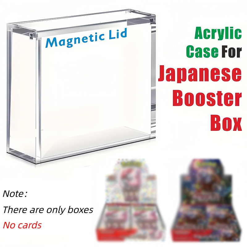Boîtier de protection ETB, boîtier d'affichage magnétique en acrylique de 5 mm pour booster box japonais, boîtes ultra-acryliques transparentes compatibles pour l'affichage
