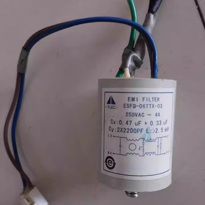 Filtro de geladeira aplicável EMI FILTER ESFQ-06TTX-03W capacitor de conversão de frequência