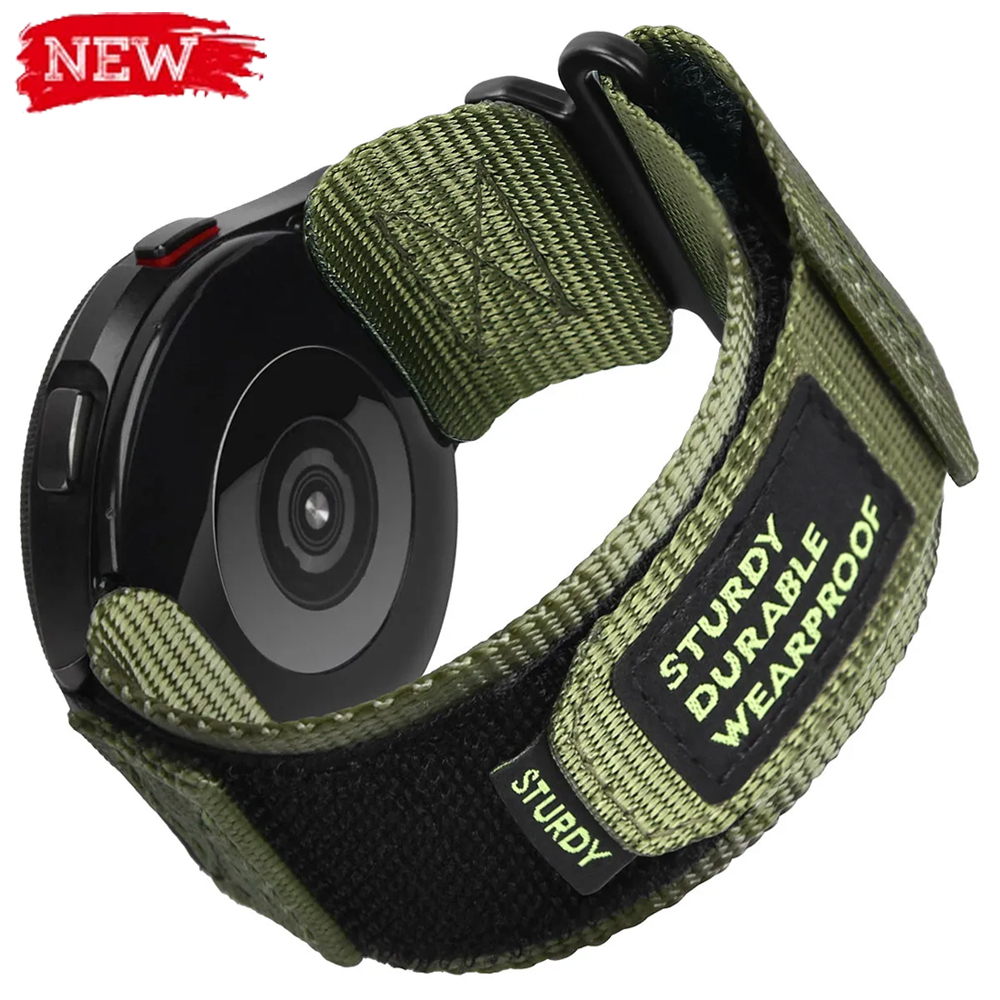 22mm 20mm Tactics Sport Strap for Samsung Galaxy Watch Band 7/6/5/4 40 44mm 6 Classic 43 47mm Nylon Loop Bracelet Active Gear S3