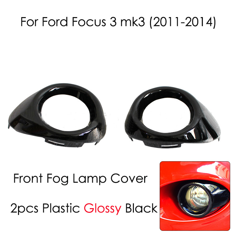 Untuk Ford Focus 3 Mk3 2011-2014 Bingkai Lampu Kabut Dimodifikasi Penutup Lampu Kabut Dekorasi Fing Aksesori Mobil 2 Buah/Set