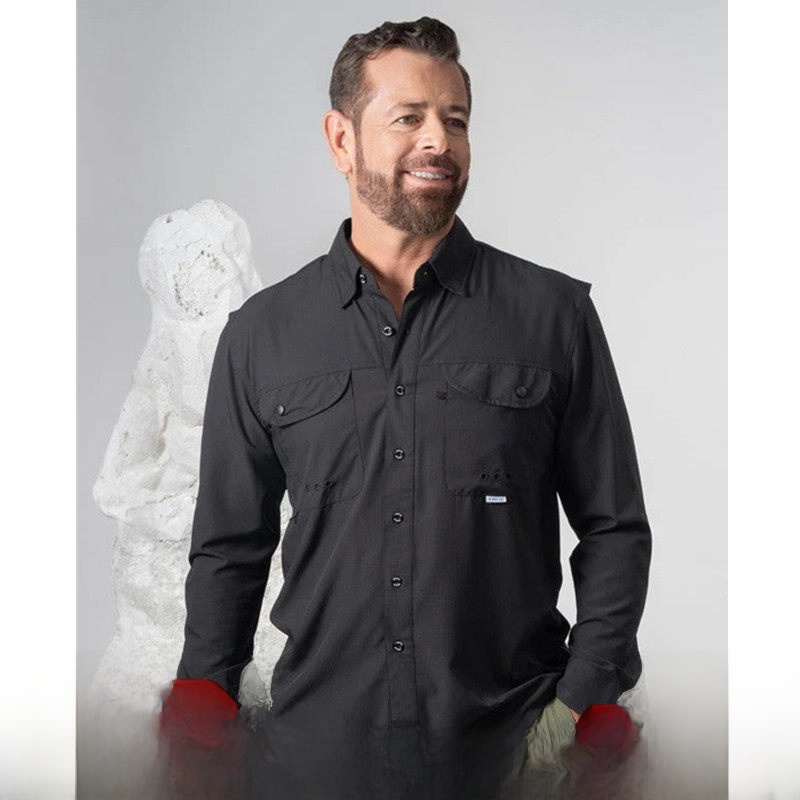 Camisa Masculina de Alta Performance para Atividades ao Ar Livre, Respirável, Resistente a Rasgos, Ultra Elástica, de Fibra d...