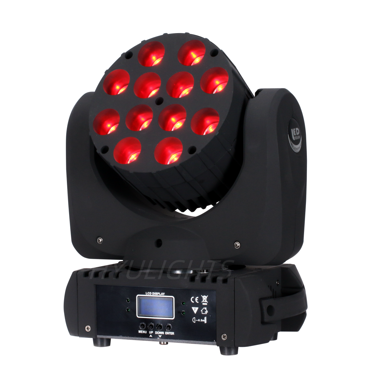Lampy z ruchomą głowicą do mycia wiązki LED 12x12W RGBW 16.7 milionów kolorowych kanałów 9/16 Dmx imprezy Disco Show DJ Strobe