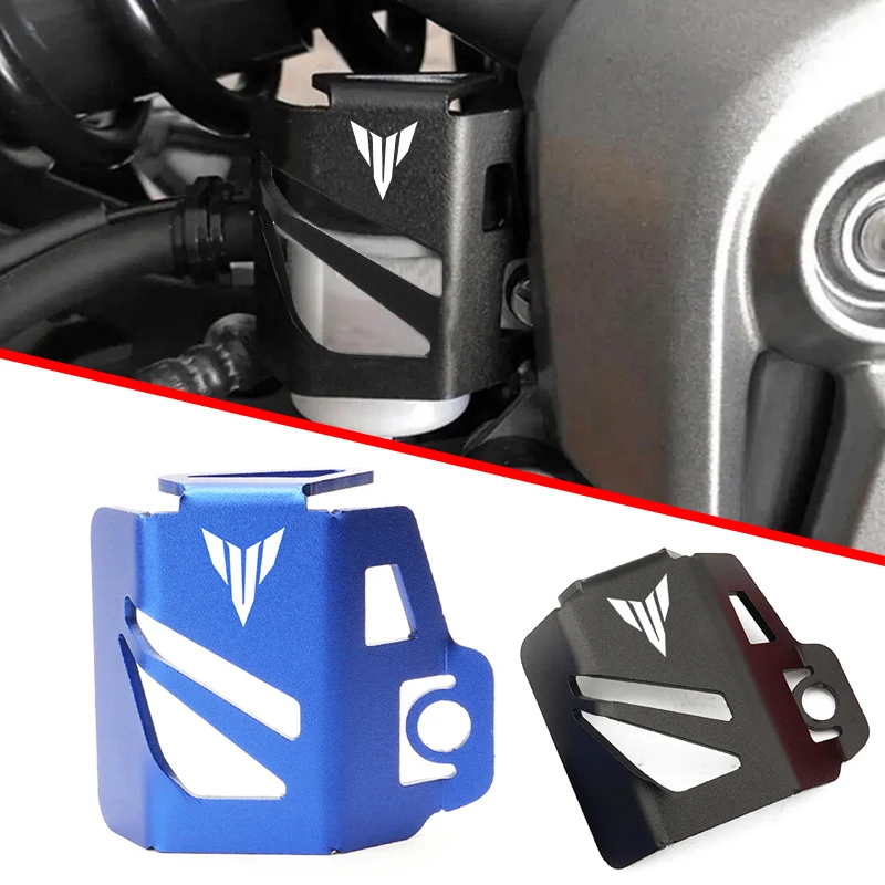 Para Yamaha MT07 MT09 MT03 MT10 MT25 MT125 MT 07 09 10 25 FZ07 FZ09 cubierta de depósito de líquido de frenos trasero de motocicleta protección protectora