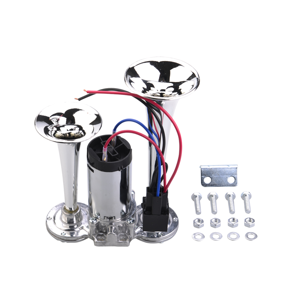 12V 24V 150db Dual Tone Auto Luchthoorn Kit Super Luid Trompet Compressor Voor Motorfiets Auto Boot Vrachtwagen