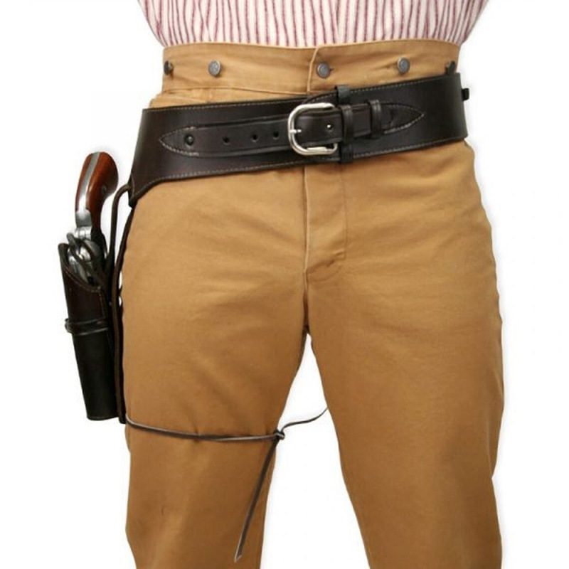 Mittelalterlicher Pirat Steampunk Western Cowboy Revolver Gürtel Holster Corsair Kapitän Bund Halloween Kostüme Cosplay für Männer Frauen