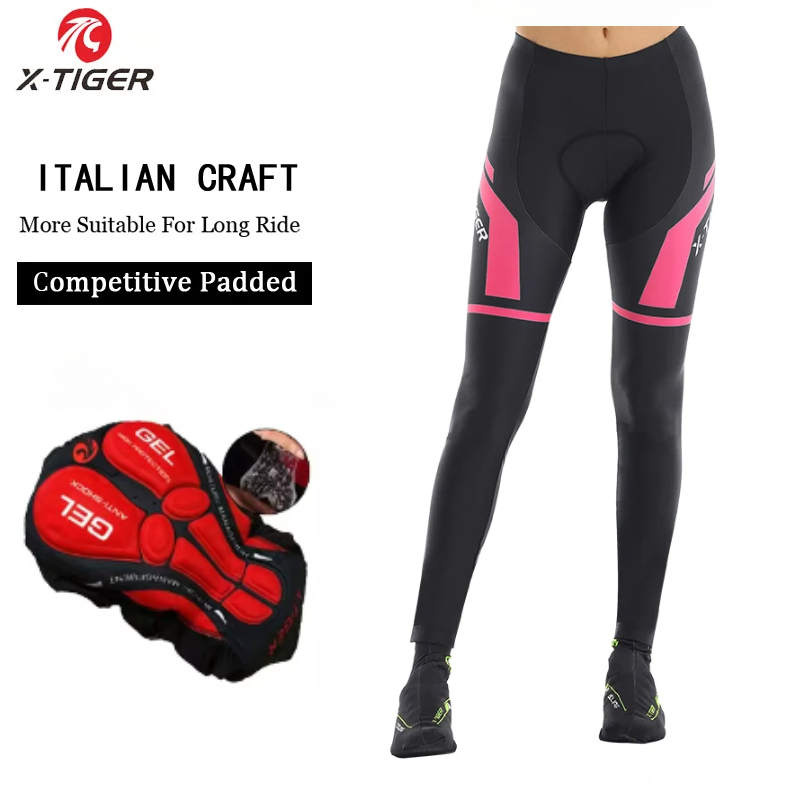 X-Tiger Vrouwen Fietsbroek Gel Gewatteerde Schokbestendige Mtb Mountian Fietsbroek Racefiets Broek Ciclismo Pantalones Kleding