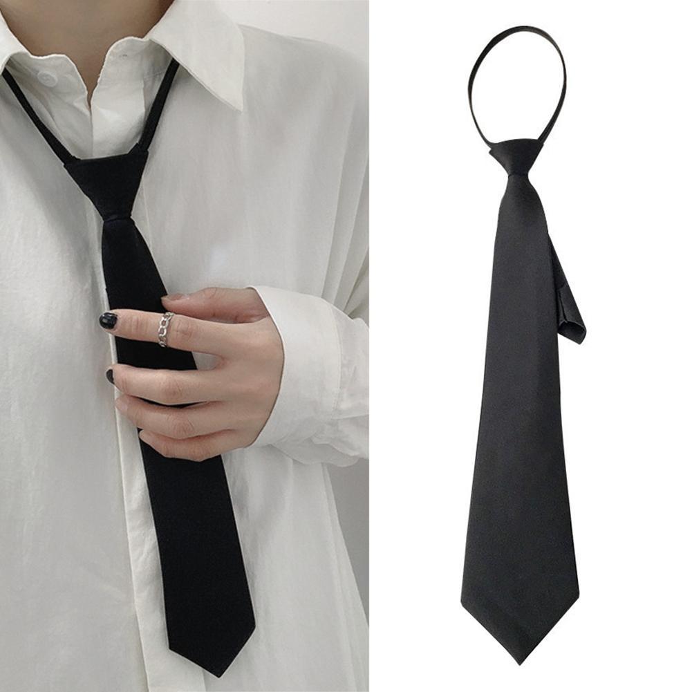 Gravata unissex retrô de seda, pescoço estreito, fina, suave, feminina, estilo coreano, simples, elegante, combina com tudo, tendência, estudantes