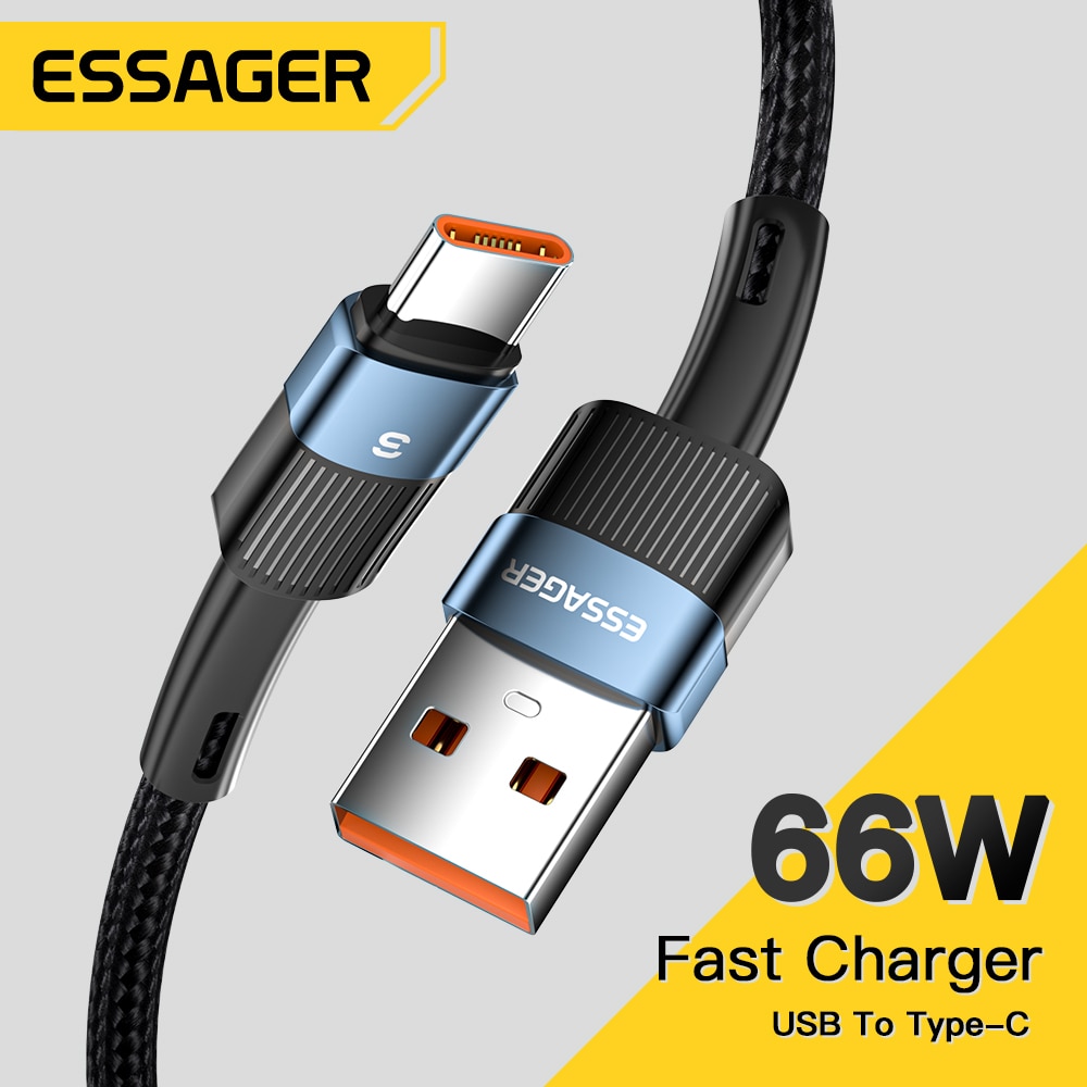 Essager 6A tipo C cavo USB ricarica rapida per Huawei P40 Pro P30 66W cavo dati caricabatterie per Samsung S21 Ultra S20 Poco