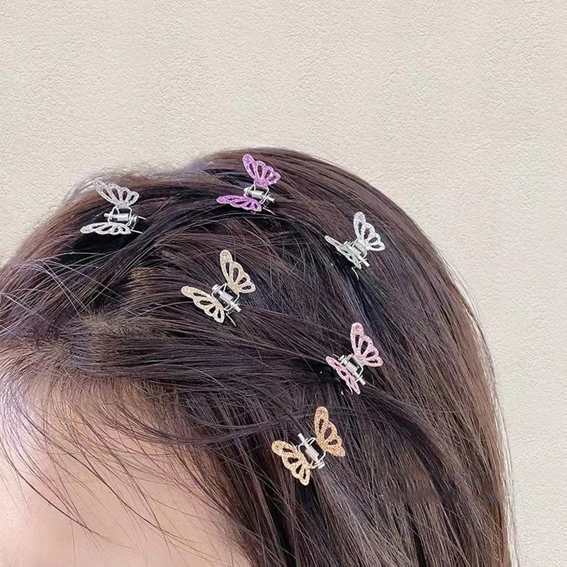 Juego de 10 Pinzas para el Cabello con Forma de Mariposa para Mujeres y Niñas, Pinzas Pequeñas para Cola de Caballo, Decoración Dulce para el Cabello, Accesorios de Moda para el Cabello