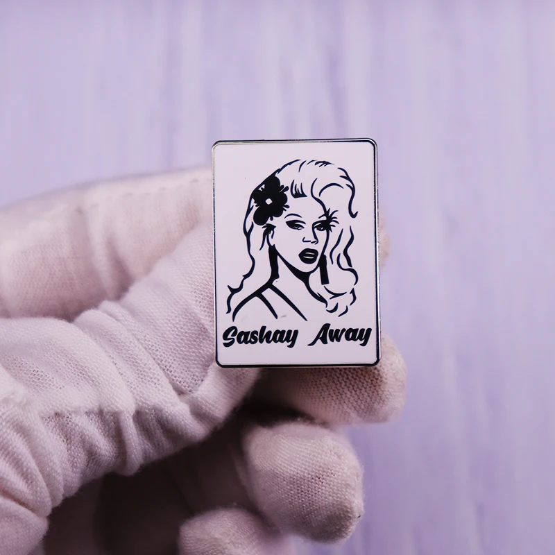 Sasay Away Pin lencana Rupaul Drag Race bros Tv Show RPDR penggemar hadiah Dekorasi unik