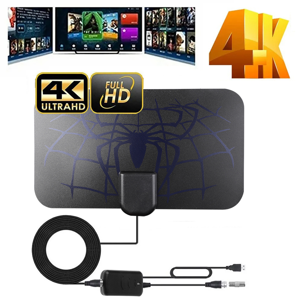 3000 Dặm Thông Minh Ăng Ten TV 8K 4K DVB-T2 HDTV Ăng Ten Kỹ Thuật Số Nhện Trong Nhà Xe Anten Có Mạch Khuếch Đại Dùng Cho giá Rẻ Kênh Phát Sóng