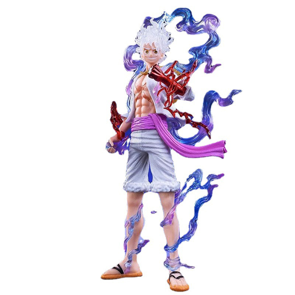 19CM Anime One Piece Luffy GEAR 5 Figurine Nika Sun God Action Figures Collectible Model Doll Toys Children Gift