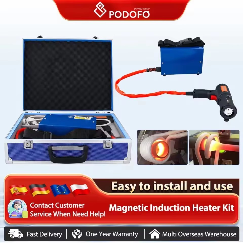 Podofo 1500W Aquecedor de Indução Magnética Removedor de Parafuso Máquina de Reparação Ferramenta Ferramenta de Parafuso para Remoção de Parafusos e Porcas enferrujados