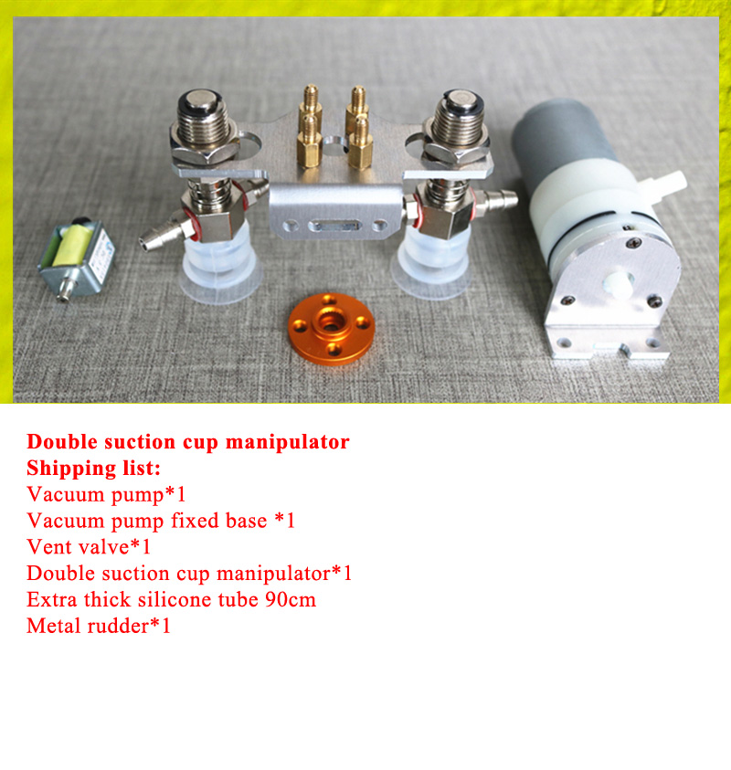 2/4/revoltar 4 ventosa manipulador válvulas solenóides bomba de vácuo para braço robótico garra mão pinça kit diy bomba ar robô kit