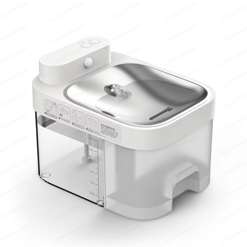 Nueva fuente automática para gatos de 3L, control por aplicación con sensor inalámbrico, separación de aguas residuales a temperatura constante