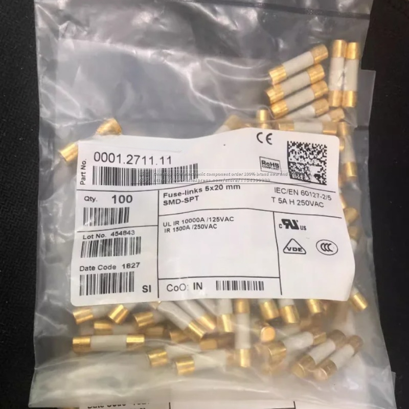 1pcs/lot   Alloy gold-plated audiophile fuse T1A-T16A 5x20mm