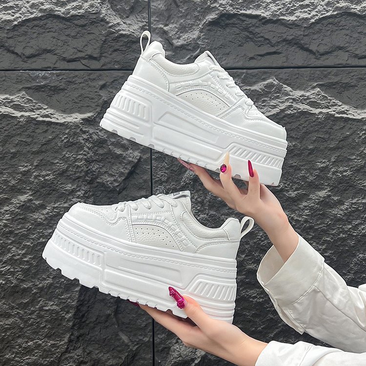Ladies Heightening Thick Bottom Sneakers Breathable Fashionable Casual Platform Shoes New Style Flatform Loafers