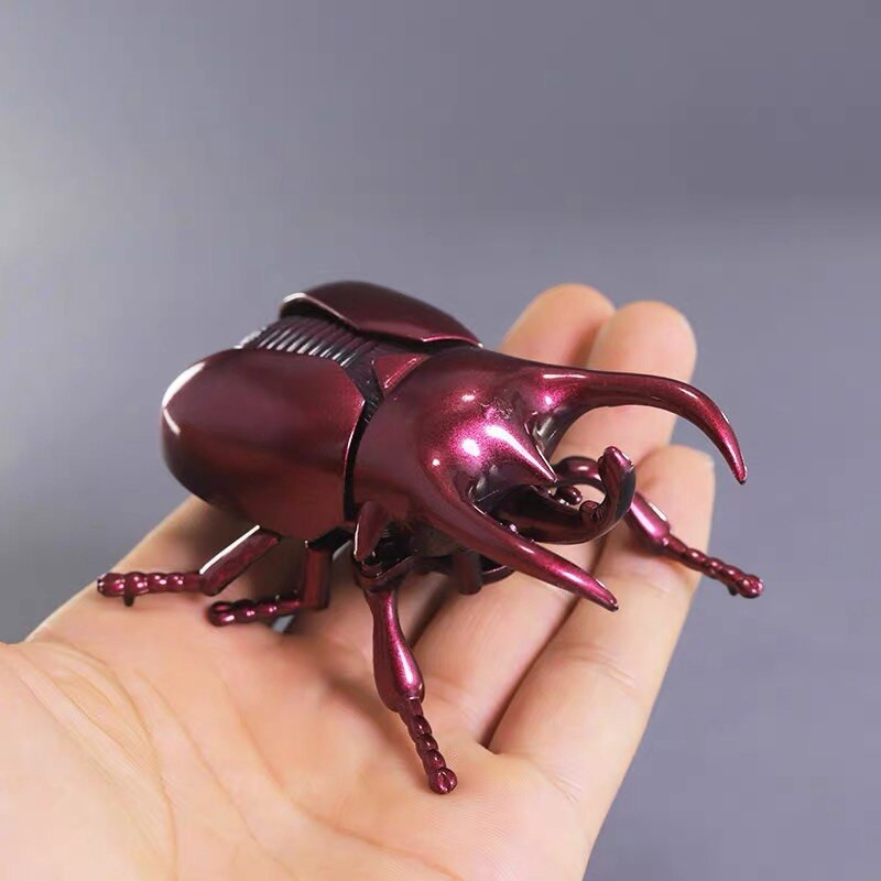 3 uds., modelo de insecto animado, escarabajo de cuerda, juguete de viento para niños