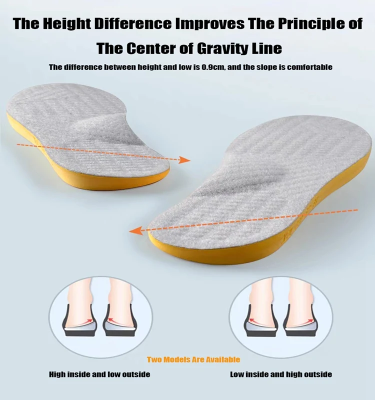 1Pair Orthopedic Insole Arch Support For Women Men O/X-Leg Pads Foot Care Inserts Shoe Insole For Flat Footed Cushion Protector