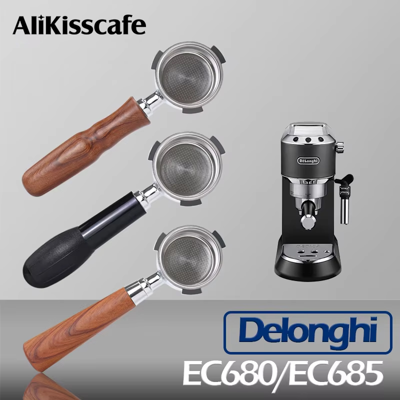 Portafiltro sin fondo para café de 51MM, cesta de filtro desnuda para Delonghi Dedica EC680 EC685, accesorios para cafetera Espresso, herramientas de Barista