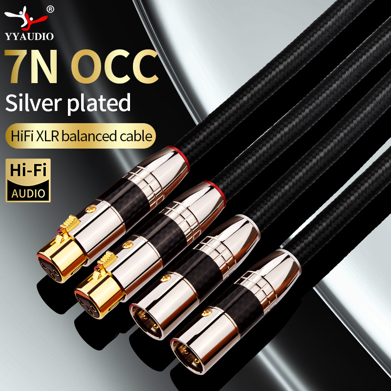 YYAUDIO 3 Pin XLR Nam Đến Nữ 2M 3M 5M Cho Pháo Cắm Cáp XLR Đàn Guitar cáp Nối Dài Dây Mikrofon Dây Pro Công Suất Âm Thanh