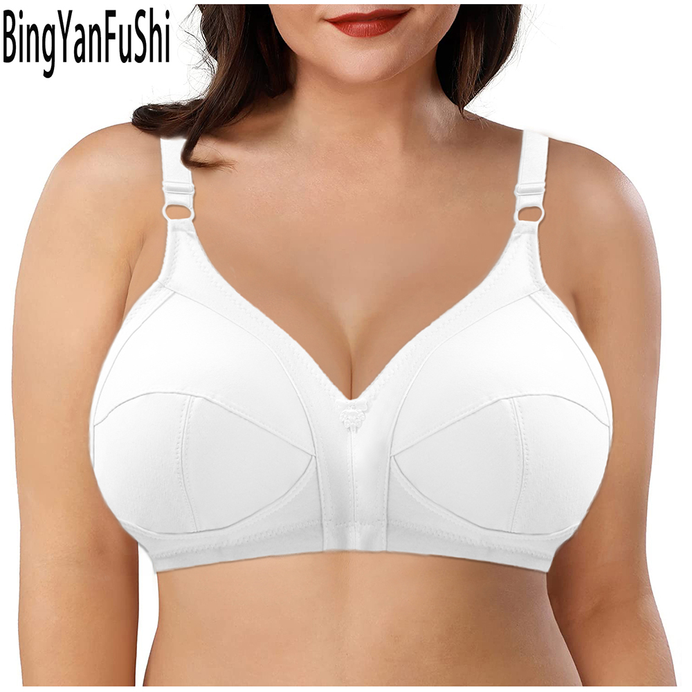 Max Bra Push Up Wanita Atasan Dada Besar 85-120 115 110 C D E F G Cup Lingerie Renda Seksi Mulus Bra Katun Nyaman Dapat Disesuaikan C01