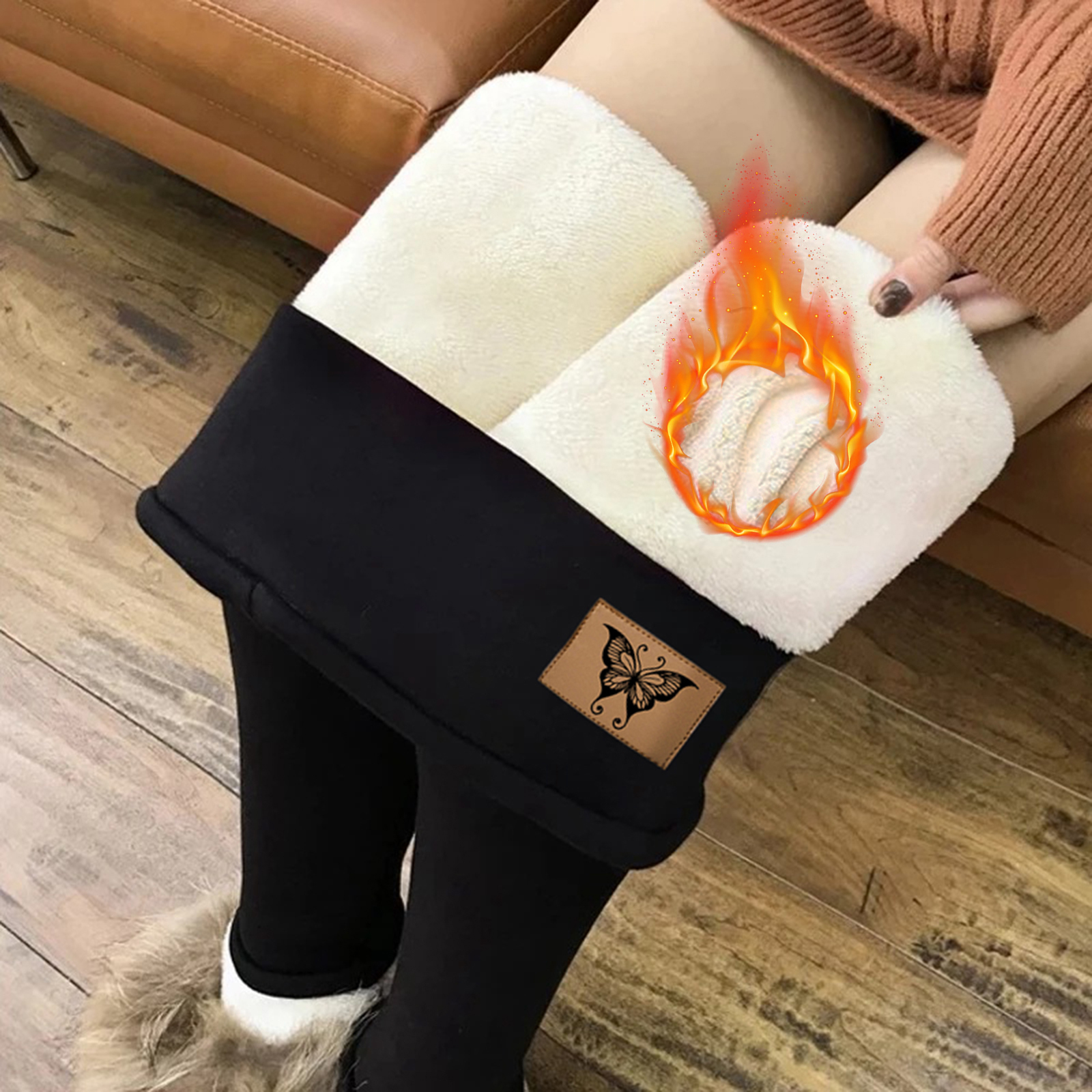 Leggings de inverno mulheres meia-calça efeito pele meias térmicas mulher translúcido meias de pelúcia calças himere leggins lã de cordeiro leggins