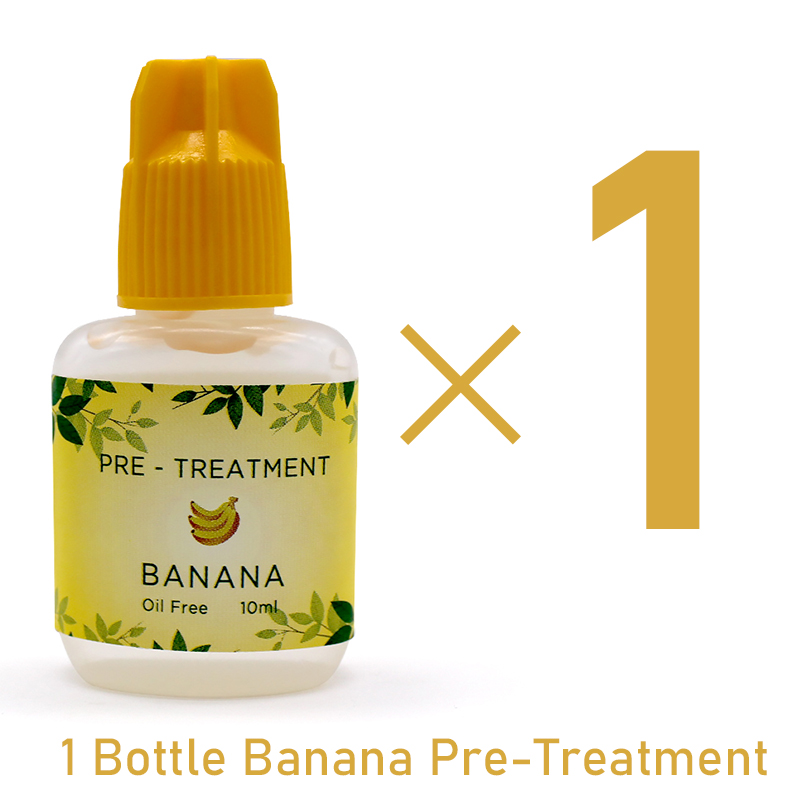 EONBEAUT-1 botella de pegamento para extensión de pestañas, herramienta Natural para pretratamiento de pestañas, pretratamiento Banana para limpiador de pestañas naturales, 10ml
