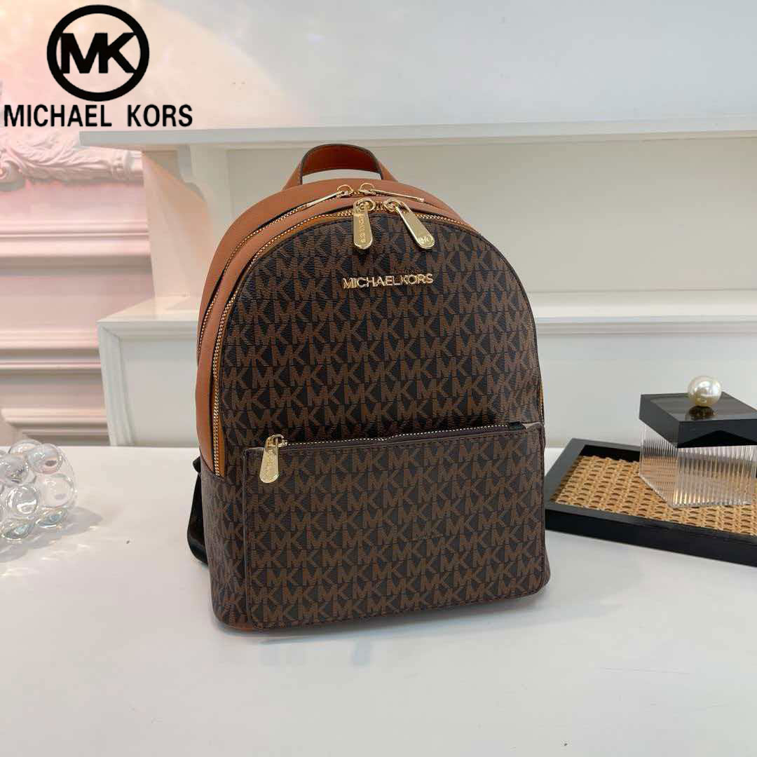 Michael Kors Sheila Series 2026 Nowy, modny miejski plecak damski o dużej pojemności, idealny na co dzień i w podróży, wykonany z prostego, wodoodpornego materiału PVC.