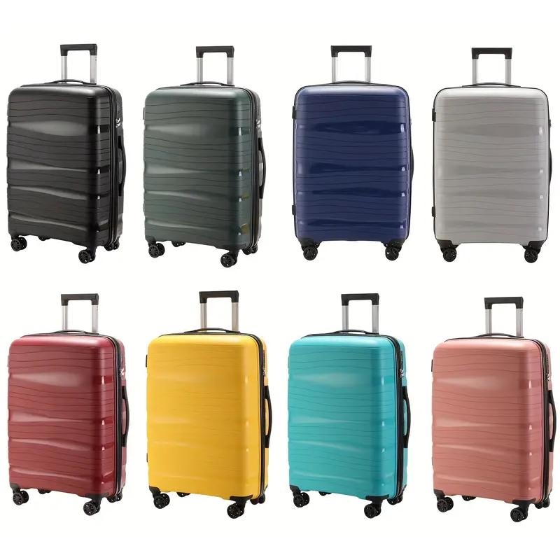 Maleta grande 23kg, 76x47x29 cm, VERSEAR, 100%polipropileno, 4 ruedas dobles giratorias