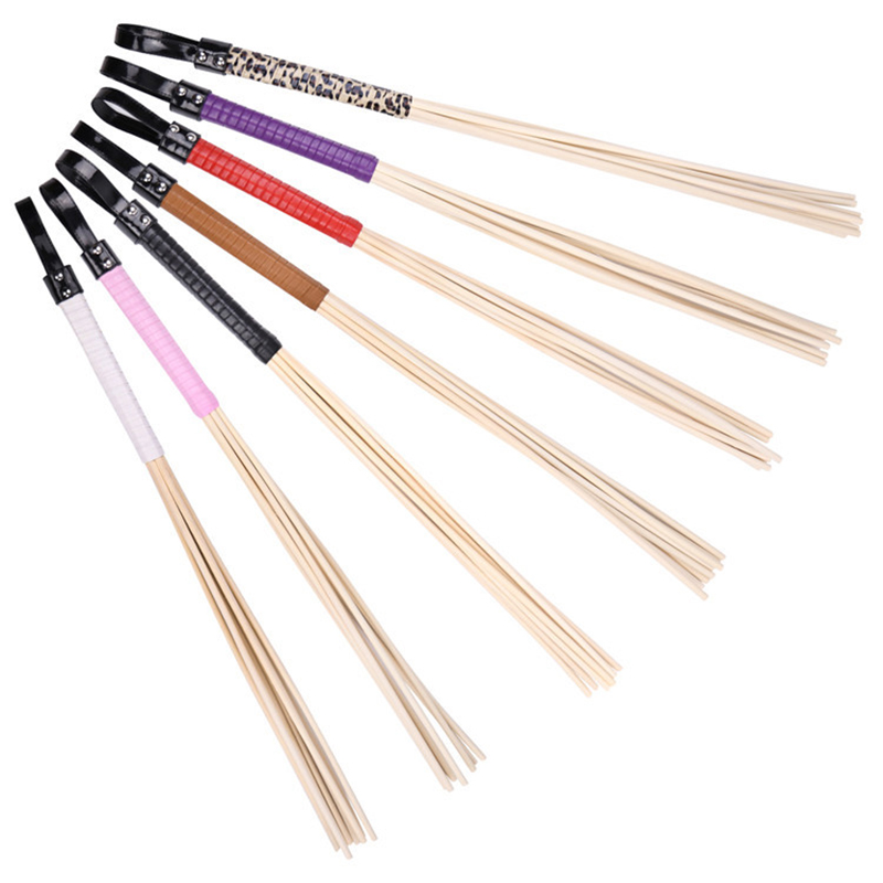 Natural Rattan Long Straight Whip, Montando Colheita Flogger, Punho De Couro PU, Paddle Slapper, Treinamento Do Cavalo, 7 Cores, 8 em 1, 60cm