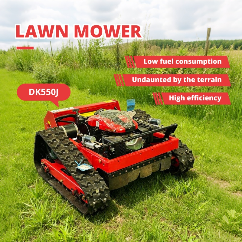 Customized Remote-controlled Lawn Mower，Farm Garden Automatic Crawler Track Lawn Mower Robot, Household High Quality Lawn Mower