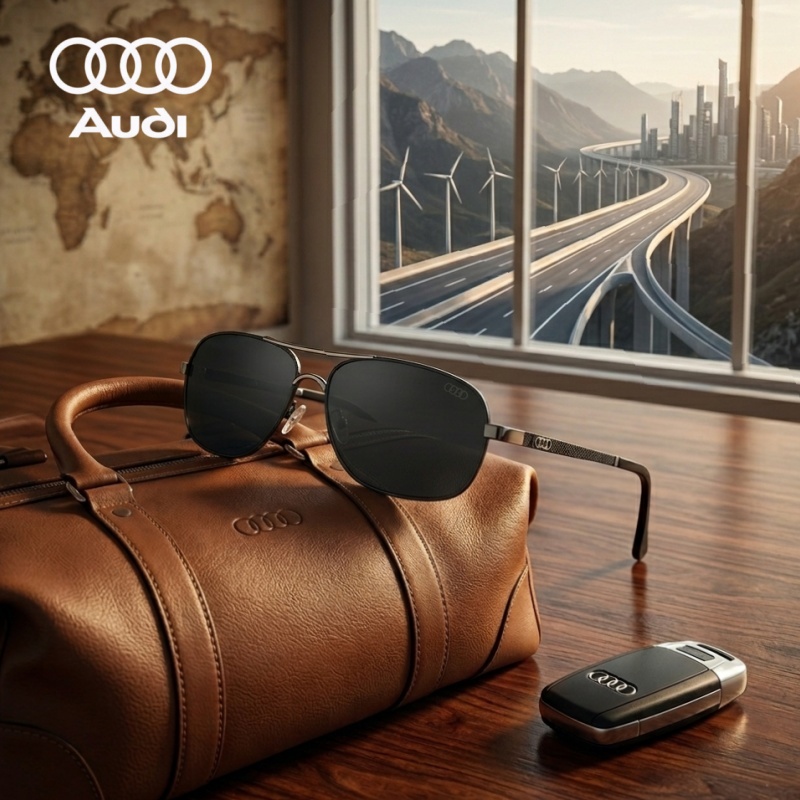 Gafas de sol polarizadas AUDI para hombre, gafas de sol cuadradas de lujo para piloto, gafas antideslumbrantes para navegador, gafas UV400 para propietarios de automóviles