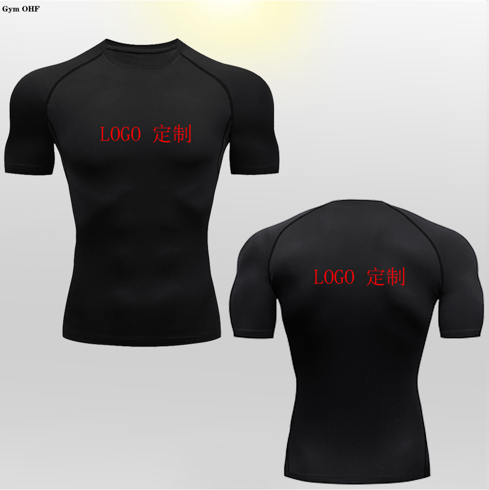 Logo Customization Men's Tight Fitting Clothing Quick Drying Fitness Running GYM Fashionable Sportswear Training Sports Comfort
