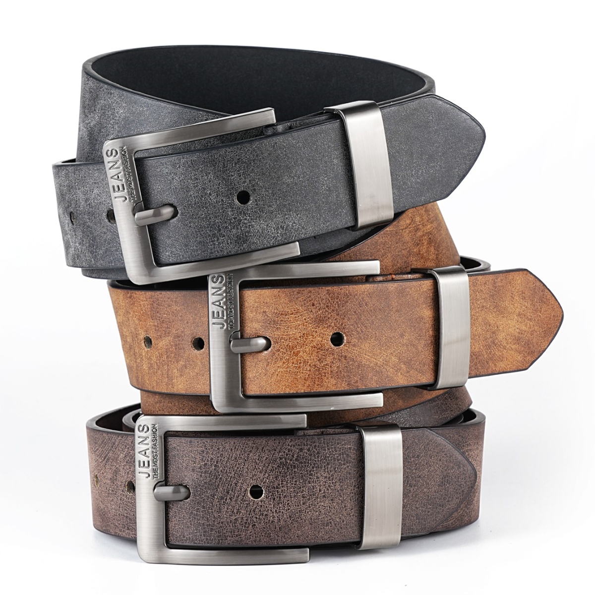 Ein lässiger Retro-Gürtel für Herren und Damen im westlichen Stil! PU-Ledergürtel mit Metallschnalle, geeignet für den täglichen Arbeitskleidung
