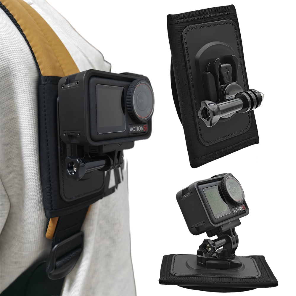360 °   Correa de Hombro Giratoria para Mochila con Hebilla de Liberación Rápida para Cámaras Dji Action 6 5 Pro 4 GoPro Hero 13 12 10 9, Accesorio