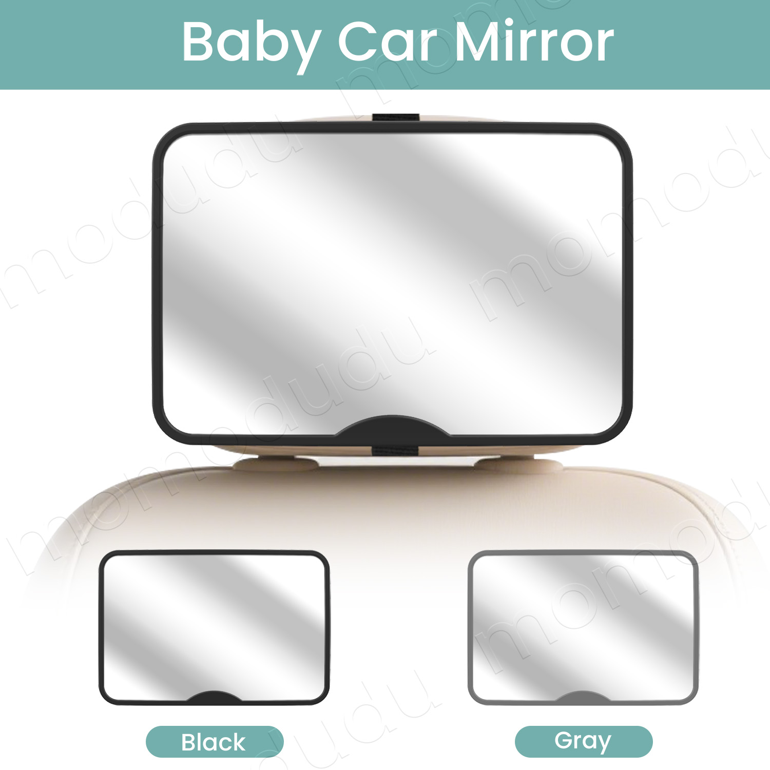 Espelho para banco traseiro de carro, tamanho grande, anti-uv, à prova de estilhaços e visão super clara, fácil de instalar, cabe na maioria dos carros