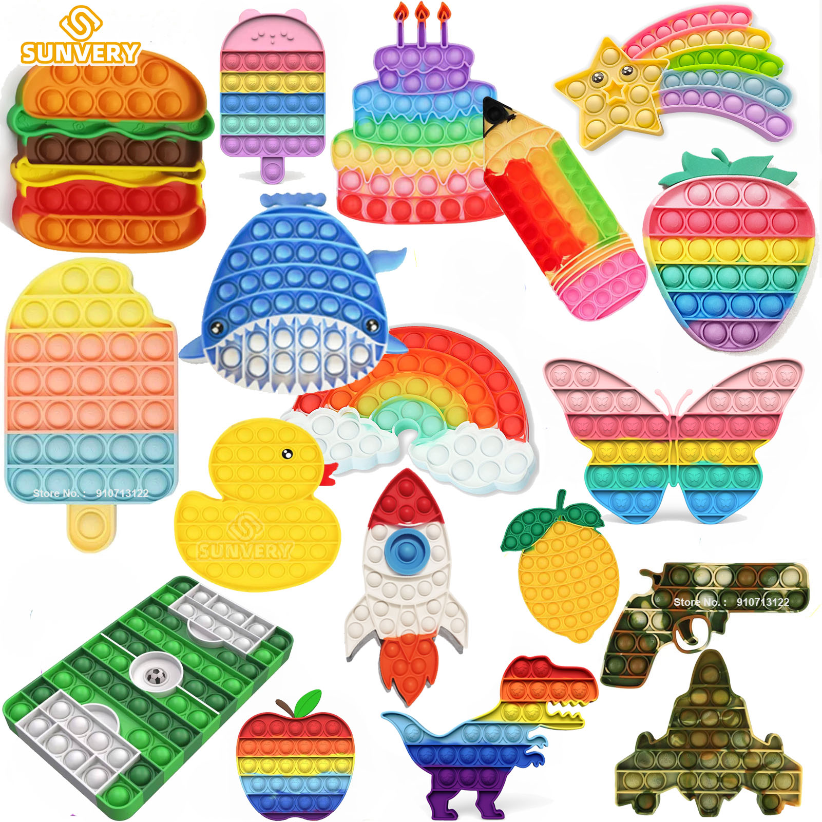 Dier Fidget Speelgoed voor Kinderen Volwassenen Kawaii Trend Fidget Speelgoed Kinderen Fun Push Bubble down Antistress speelgoed Meisjes Jongens Verjaardagscadeau