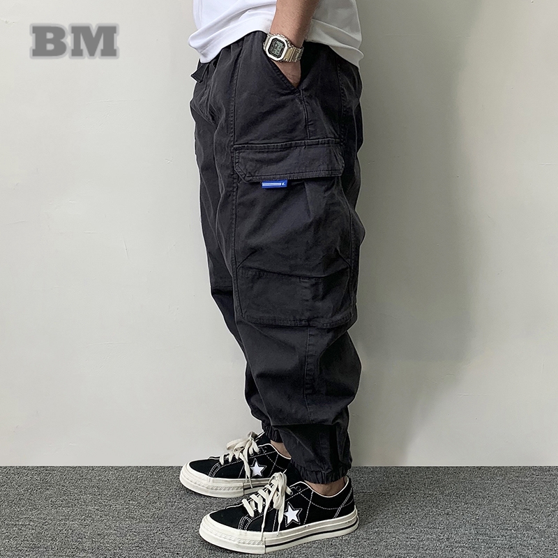 Pantalon cargo en coton pour hommes, Streetwear japonais, DulPants Harajuku, Joggers décontractés, Mode, Grande taille, Haute qualité, fjku