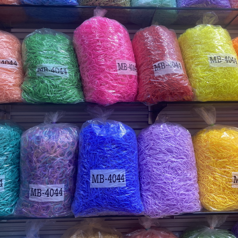 About 1kg big Colorful Transparent Rubber Bands for kids Elastic hair rubber bands girls black hair rope Silicone Hair Tie Gum